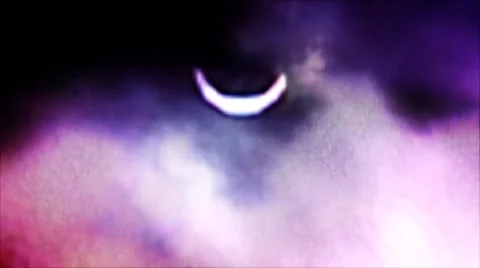 Surreal Solar Eclipse - Looped Violet Motion Background (Footage & CG) Stock Footage