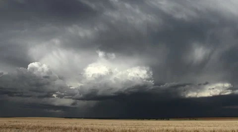 Surreal Storm Clouds on Plains Timelapse Video stock 906335