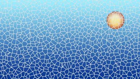 A surreal sun in the sky - Abstract Animated Illustration Backgrounds 動画素材 342974554