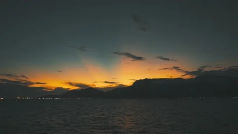 Surreal Sunset time pass at beach Stock Footage 150508662