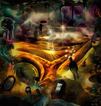 Surreal Thoughts Stock Illustration