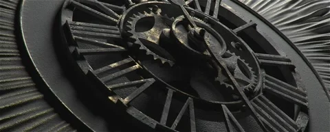 Surreal Time and Space Clock, Cinematic 3D Animation 스톡 동영상 340550150