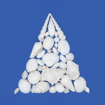Surreal White Sea Shell Tree Shape Abstract Stock Photos