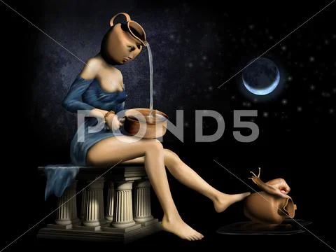 Surreal woman Stock Illustration