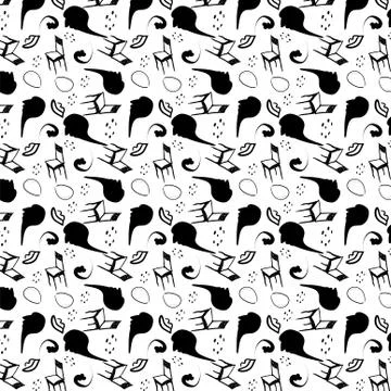 Surrealism stylized seamless pattern Stock Illustration