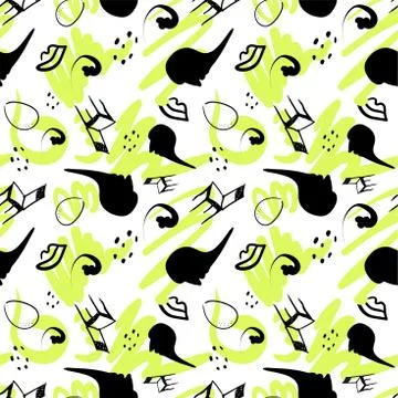 Surrealism stylized seamless pattern Stock Illustration