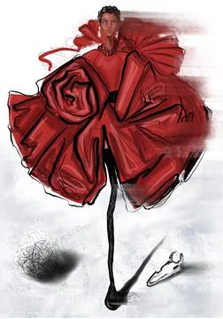 Surrealistic desert rose Stock Illustration