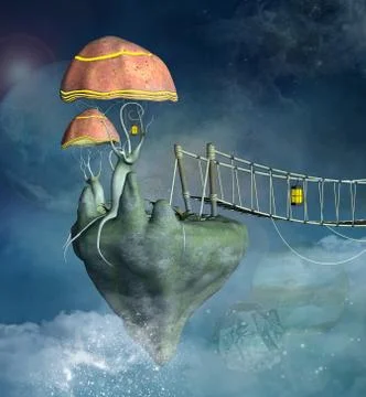 Surrealistic journey Stock Illustration