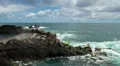 Surrealistic rocky coastline of Madeira HD Footage