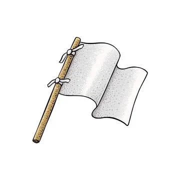 SURRENDER FLAG Stock Illustration