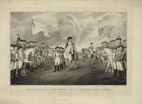 Surrender at Yorktown Foto stock