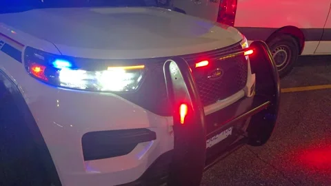 Surrey and Langley RCMP Try To Break Up Illegal Car Shows and Street Racing Stock Footage 283884433