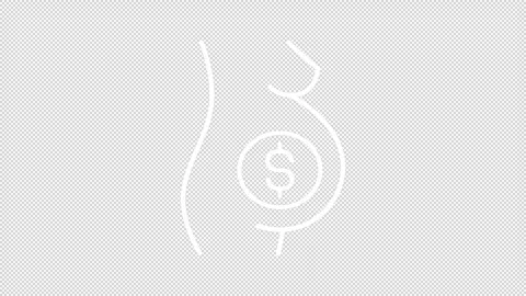 Surrogacy birth white line animation Stock Footage 273677555