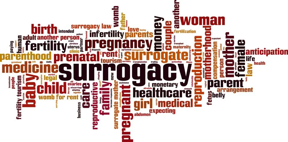 Surrogacy word cloud Stock Illustration