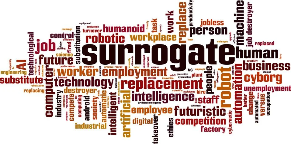 Surrogate word cloud Stock Illustration