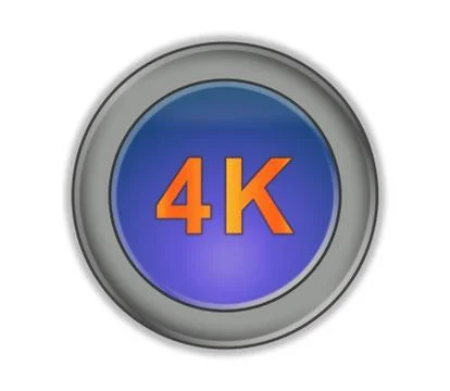 Surround the button that says "4K", white background Stock Illustration