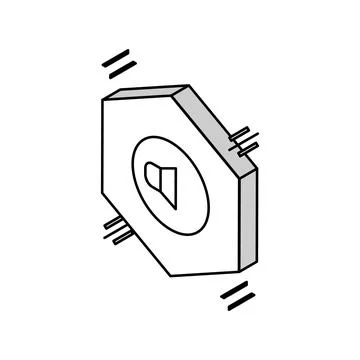 Surround sound isometric icon vector illustration Stock Illustration