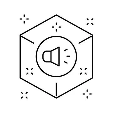 Surround sound line icon vector illustration Stock Illustration