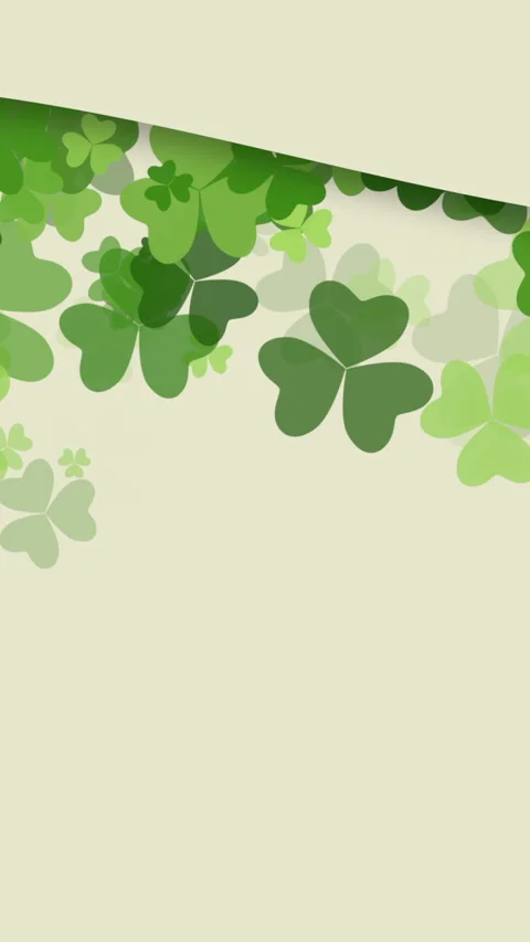 Surrounding Beige Header With Lush Clover Border Offers Sophisticated Space Stock Footage 324859399
