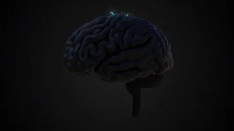 Surrounding noural network with binary codes, blue glow Stock Footage 115232546