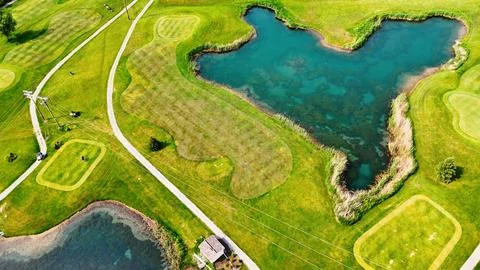 Surrounding open Fields - Butternut Creek Golf - Syracuse, NY 库存照片