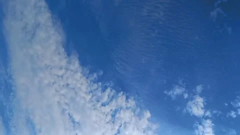 Surrounding the view of beautiful white clouds in the blue sky Stock Footage 253532791