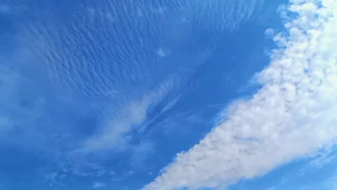 Surrounding the view of beautiful white clouds in the blue sky Stock Footage 253534875