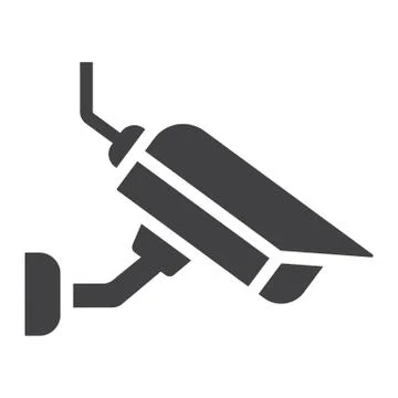 Surveilance camera solid icon, security and cctv Stock Illustration