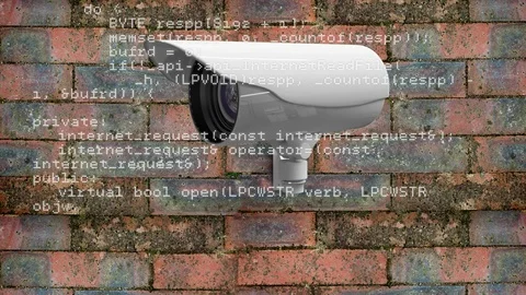 Surveillance camera and codes Stock Footage 107678317