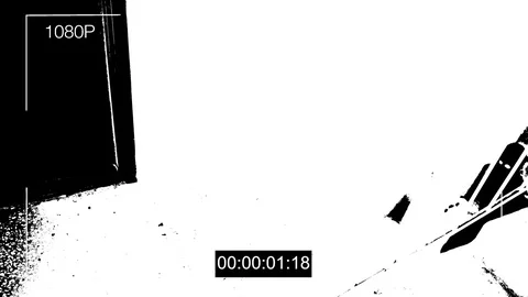 Surveillance camera caught the robber in a mask with a crowbar threshold effect Stock Footage 83723528