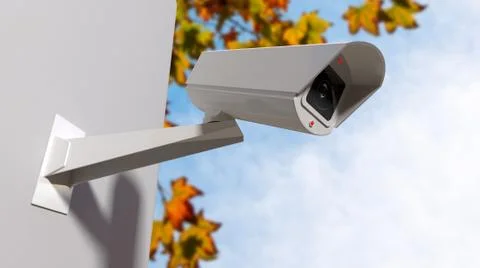 Surveillance camera in the daytime Stock Illustration