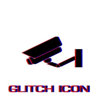 Surveillance Camera icon flat Stock Illustration