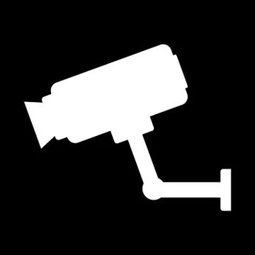 Surveillance camera icon. Illustrazione stock