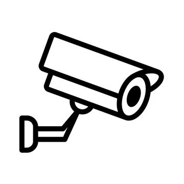 Surveillance Camera Icon for Security and Monitoring Applications Stock Illustration