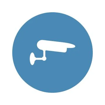 Surveillance Camera Icon Vector flat design style Illustrazione stock