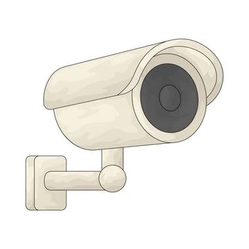 Surveillance camera illustration Illustrazione stock