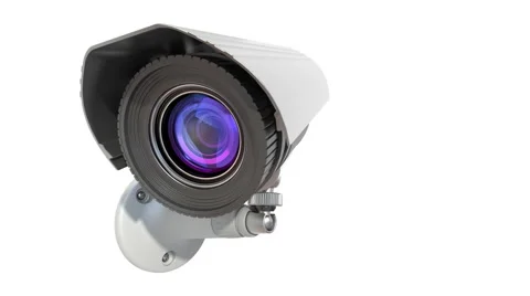 Surveillance camera, loop-able 3d animation Stock Footage 1020276