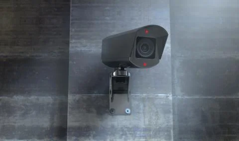 Surveillance Camera At Night Stock Illustration
