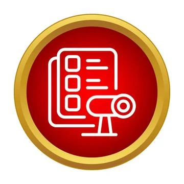 Surveillance camera overseeing document checklist data privacy Stock Illustration