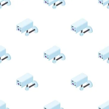 Surveillance camera pattern seamless vector Illustrazione stock