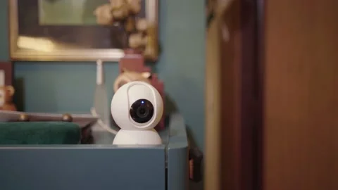 Surveillance camera turns left and right... | Stock Video | Pond5