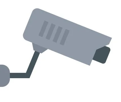 Surveillance Camera vector icon flat isolated Stock Illustration