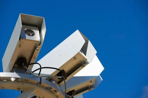 Surveillance camera view Foto stock
