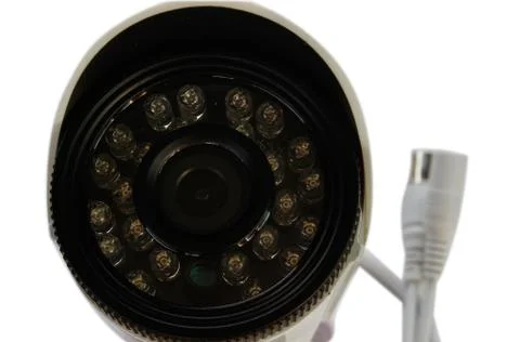 Surveillance camera on a white background. Stock-Fotos