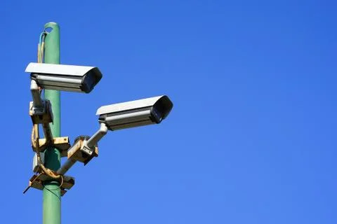 Surveillance Camera.Monitoring Camera. Stock Photos