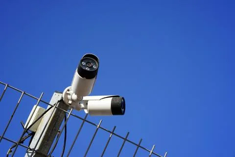 Surveillance Camera.Monitoring Camera. Stock Photos