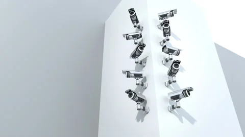 Surveillance Cameras, 3D Animation 動画素材 34351243