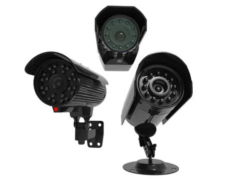 Surveillance cameras - covering all angles Stock Illustration