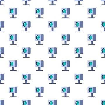 Surveillance cameras creating a seamless security pattern background 스톡 일러스트