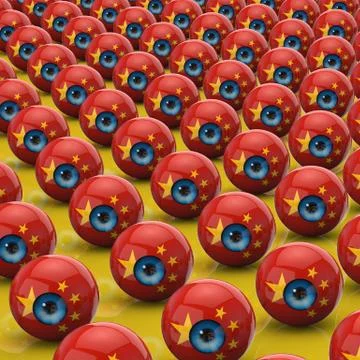 Surveillance concept - 3D Illustration Stock Illustration